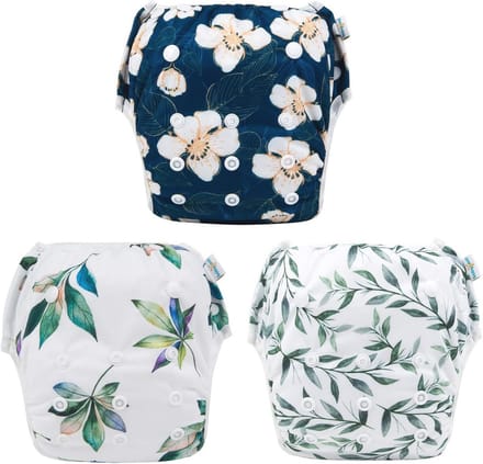Herbruikbare Zwemluiers voor Baby's en Peuters - Verstelbaar en Wasbaar, 3 Pack