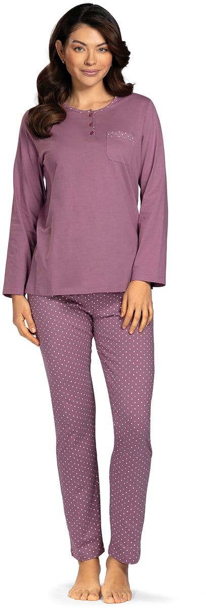 Comtessa - Dames pyjama - 100% katoen - Paars - Maat 48