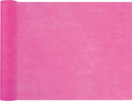 Santex Tafelloper op rol - 2x - fuchsia roze - 30 cm x 10 m - non woven polyester