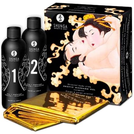 Shunga Mango & Meloen Massage Gel - 2 x 225ml