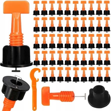 Tegel's levelsysteem 50 stuks met clips en een sleutel