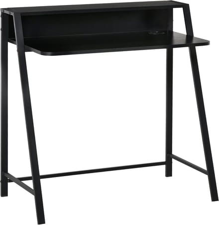 Bureaus - 84x45x85 cm - Stijlvol Computertafel met Kabelmanagement - Metaal - Zwart