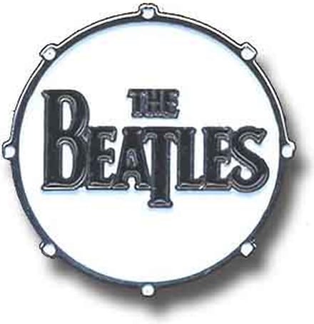 The Beatles - Drum Drop T Logo Pin - Wit/Zwart