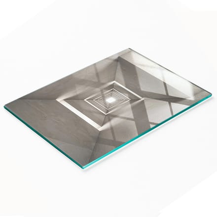 Multifunctionele decoratieve keukenplank van gehard glas en beton, 80x52 cm
