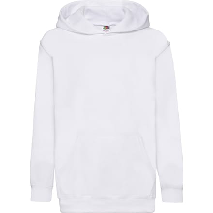 Fruit of the Loom Sweatshirt met capuchon voor kinderen/Kinderen Classic Heather (Wit)