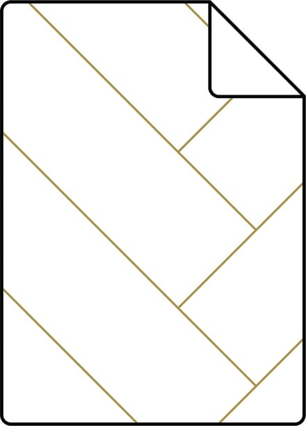 Proefstaal ESTAhome behang visgraat-motief wit en goud - 26.5 x 21 cm - 139308-S