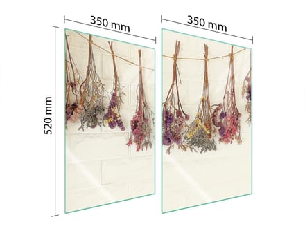 TMK ArtDeko - Serie - Glasplaat Bescherming - 2x35x52 cm - Koken