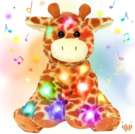 Muzikale Knuffelgiraf Met LED Verlichting - Pluche Speelgoed Voor Kinderen