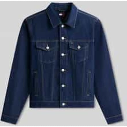Regular fit jeansjack van katoenmix