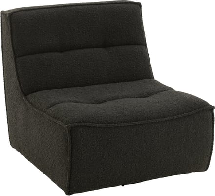 J-Line zetel Draaiend Vierkant - hout/textiel - zwart
