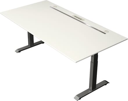 Kerkmann - Zit sta bureau Move Boost 4 - 200x100cm - wit-antraciet