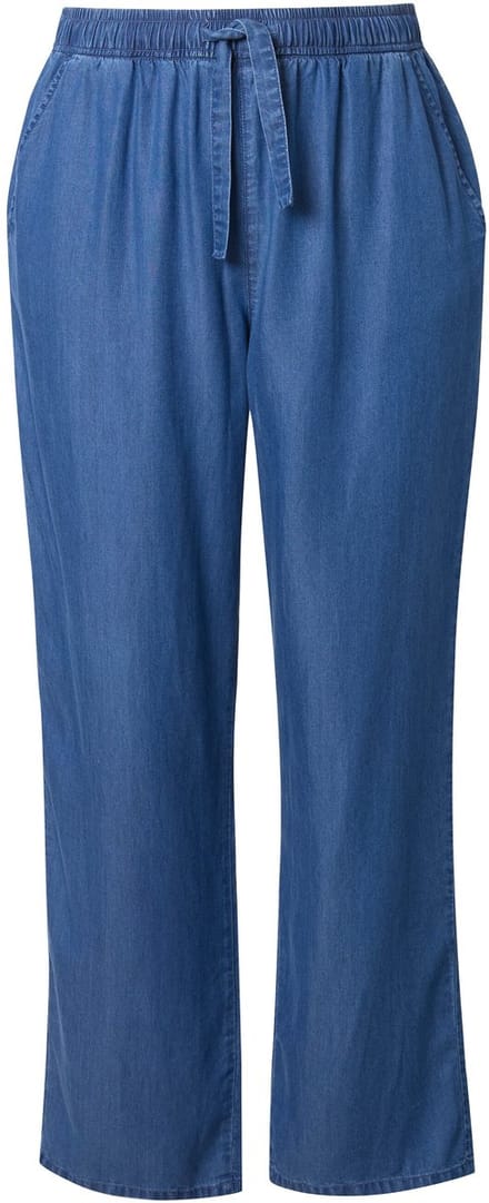 Ulla Popken - Dames - Instapbroek - Blauw denim - Maat 46+