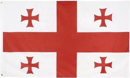 New Age Devi - "set van 2 Georgische Vlaggen: 150 x 90 cm Polyester Vlaggen - Georgia Flag"