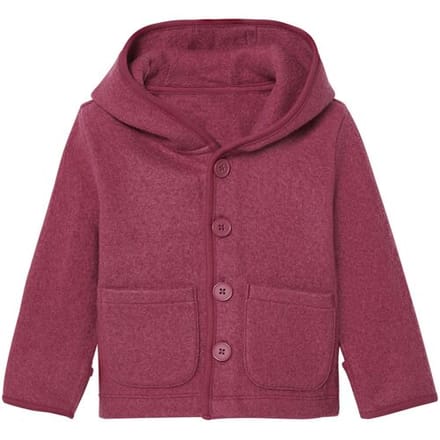 LUPILU Wollen baby vestje (Aubergine, 62-68)