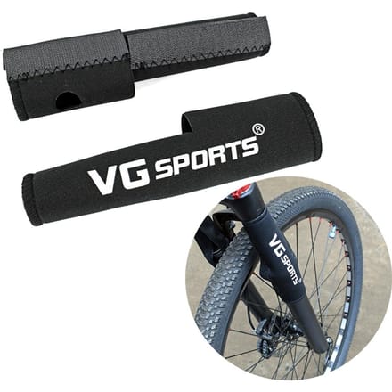 1 paire de housses de protection pour cadre de cyclisme, coussinet de protection pour fourche de vélo, couverture de fourche avant noir