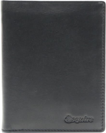 Esquire Identiteitskaarthoesje New Silk Passport Card Holder Black Zwart