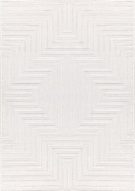 Flycarpets Cara Modern Japandi Labyrinth Vloerkleed - Creme - 140x200 cm