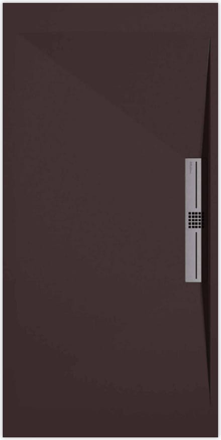 Sanifun douchebak Stone Side Chocolate Smooth 900 x 800 S