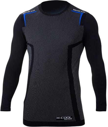 Sparco Ondershirt K-Carbon Longsleeve - Zwart — Wit — M/L