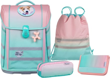 McNeill Schooltas Ergo Perfecto Schoolbag Set 5-delig Gradient Strawberry Mintgroen