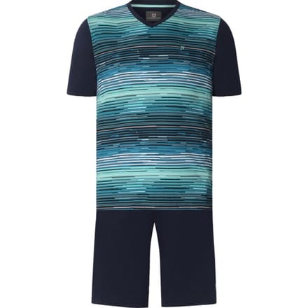Korte pyjama AUDUN turquoise