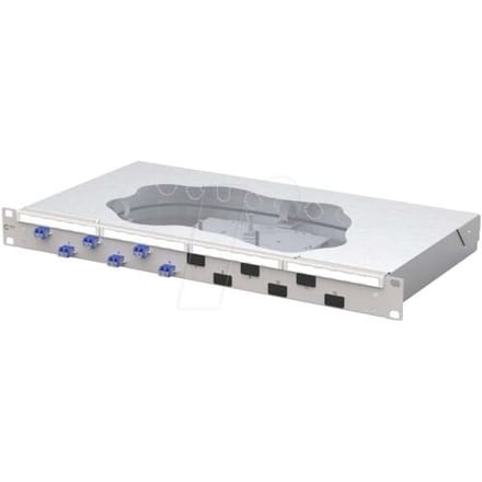 Metz Connect OpDAT fix2 Patchfeld splice 6xLC-D OS2 Patchpaneel 483 mm (19) Kabel 1 HE Grijs