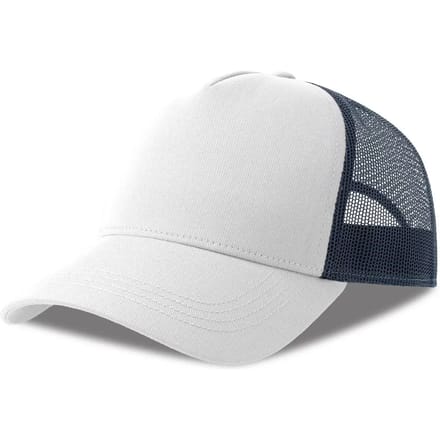 Atlantis Headwear Rapper Cotton-S Cap AT535 - white/navy - One size