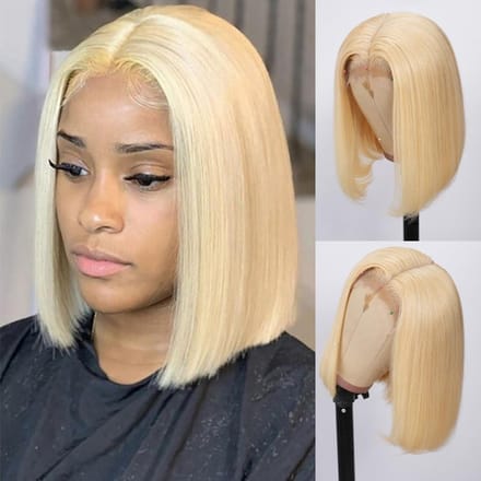 Perruque à lace front sans colle, or clair One size fits all adults or