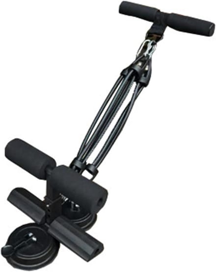 Voetsteun voor Sit Ups - Buiktrainer Hulp - Core Training - Vacuum Grip Technologie - Verstelbaar - Zwart