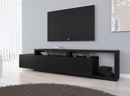 Meubella - TV-Meubel Bello - Mat Zwart - 219 cm