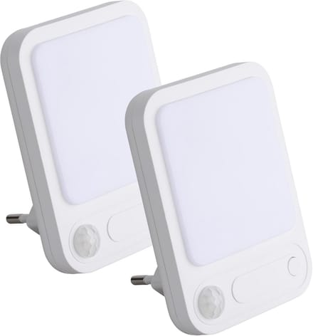 Set van 2 LED Nachtlampjes met Bewegingssensor en Schemerfunctie, Dimbaar