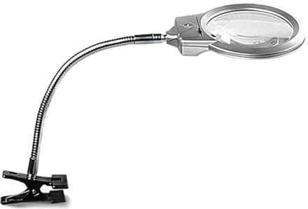 Vergrootlamp met LED Licht voor Tafel, Klembare Vergrootglas voor Lezen en Handwerken