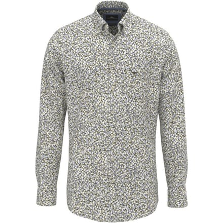 Fynch-Hatton Overhemd Bold Mini Flower Pattern Button-Down Donker Khaki / male