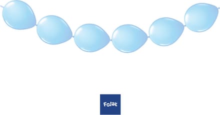 Folat - Doorknoopballonnen licht blauw 8 stuks