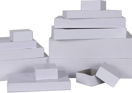 13-delige Set Witte Geschenkdozen met Deksel - Diverse Maten - Luxe Inpakdozen voor Cadeaus