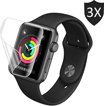 Screenprotector geschikt voor Apple Watch 40mm Series 4 van iCall - Crystal Clear - 3 stuks