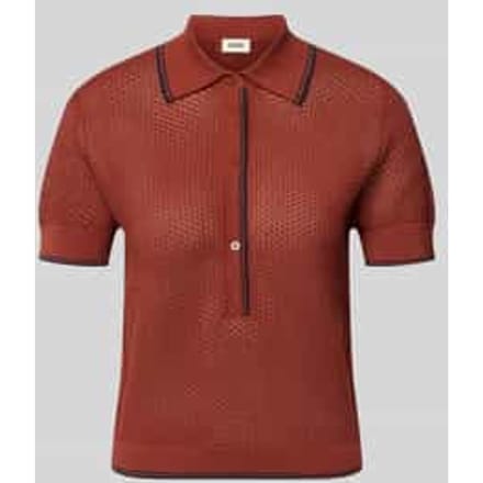Gebreid shirt met polokraag en knoopsluiting model 'MEROPE'
