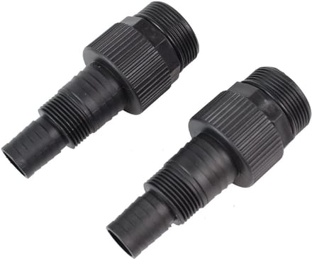 TRUTZHOLM 2x Zwembad Adapter ABS 1 1/2" Binnendraad - Getrapte Slangpilaar 24 / 34 mm - Aansluitset Filterpomp Koppeling 2 Stuks