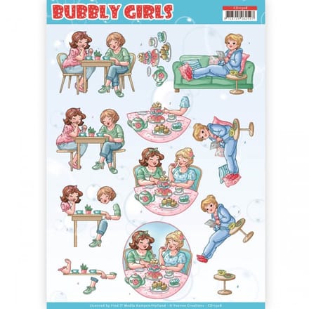 Me Time - Bubbly Girls 3D-Knipvel van Yvonne Creations 1 stuks