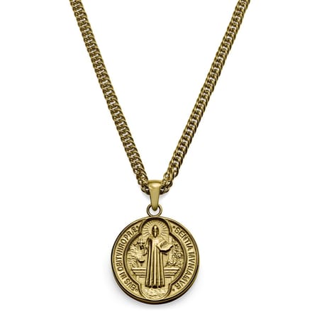 Sanctus | Goudkleurige Medaillonketting van de H. Benedictus