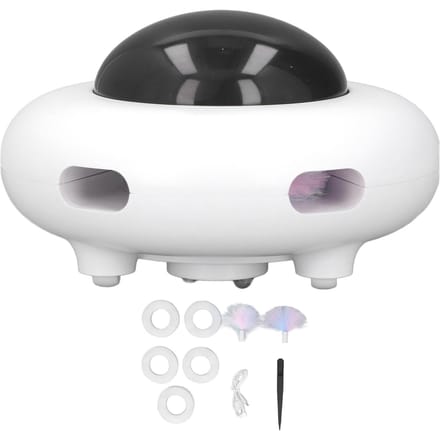 Elektrisch Katten Plagen Speelgoed Intelligente Inductie Automatisch Roterend Ronde Vorm Interactieve Kitten black