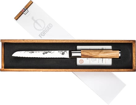 Forged Olive Universeel mes - 14cm - Gekarteld