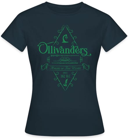Harry Potter Olivanders Winkel Groen Logo T-Shirt Dames