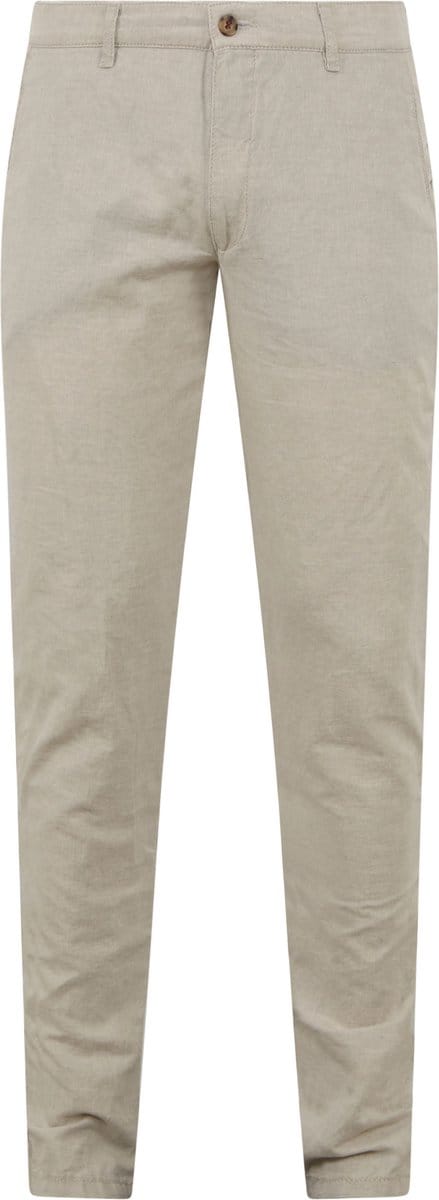 Suitable Chino broek Pico Linnen Beige - Maat 54 - Heren - Mannen broeken