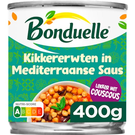 Kikkererwten in mediterraanse saus