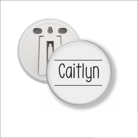 Button Met Clip 58 MM - Caitlyn