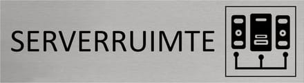 CombiCraft Aluminium deurbordje Serverruimte 165x45mm - per stuk