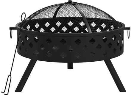 vidaXL - Vuurplaats - met - pook - XXL - 58 - cm - staal