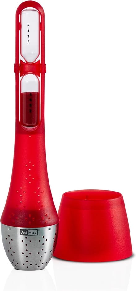 Adhoc Thee Ei Santea - Staand - Incl Zandloper - 21,5 cm - Rood