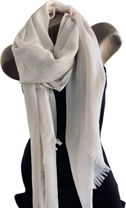 Sjaal effen van viscose 31# 195/105cm Beige